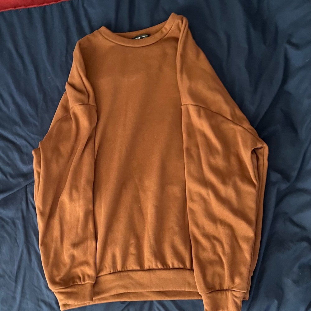 shein long sleeve shirt, used, large, brown